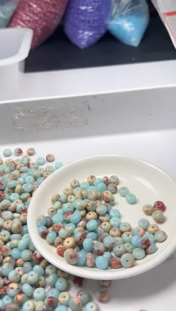 玛瑙/玉髓颈饰未镶嵌w892寿山石算盘8*5mm*30颗