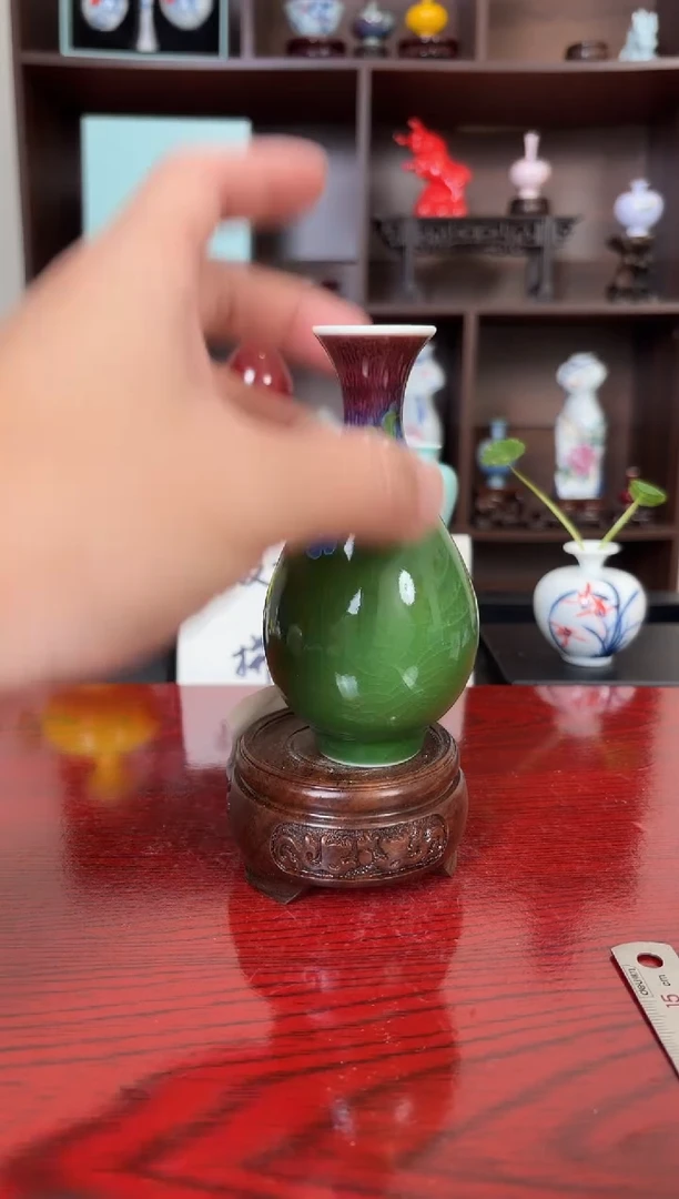 摆件瓷12.20晚微瑕小花瓶摆件