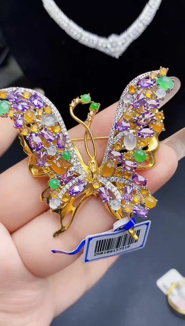 银S925镶嵌戒指翡翠0163