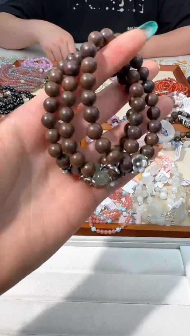 【闪购商品】水晶手链银S925镶嵌A016木头小花设计款