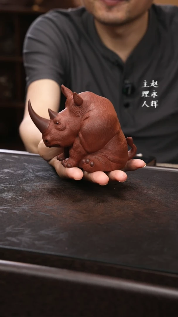紫砂茶宠紫砂犀牛