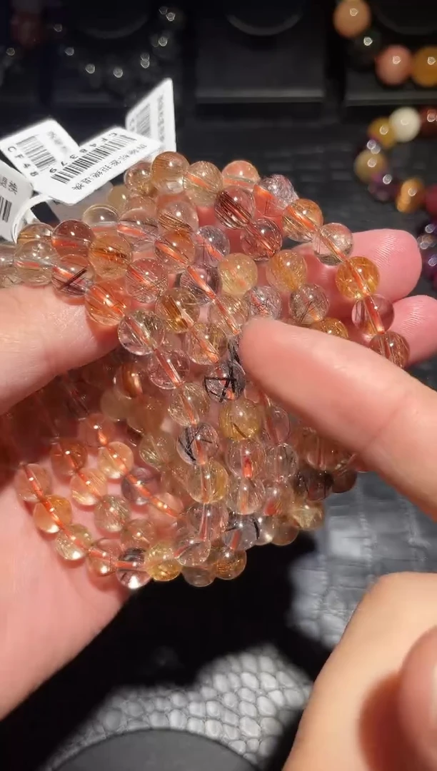 【闪购商品】水晶手链未镶嵌单圈彩发晶A7.5（多样性发其一）