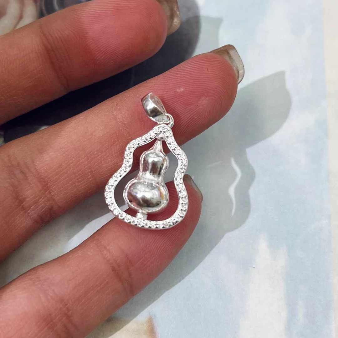 吊坠足银锆石 A8171【葫芦吊坠】足银990精致轻奢时尚百搭气质经典