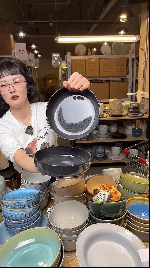 瓷167外贸尾货窑变釉下彩默外微瑕