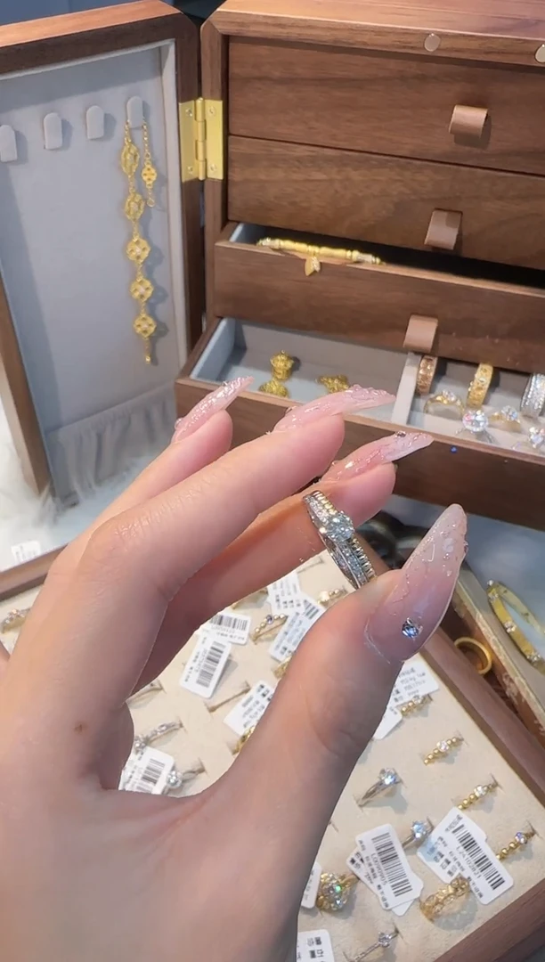 【闪购商品】钻石戒指/指环18K金镶嵌黄白分色钻戒12#13#16#