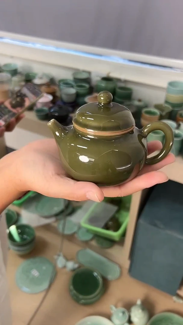 龙泉云间青瓷小米茶器