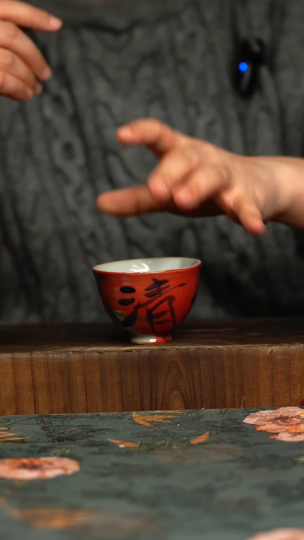 杯釉下彩手工手绘同款陶器