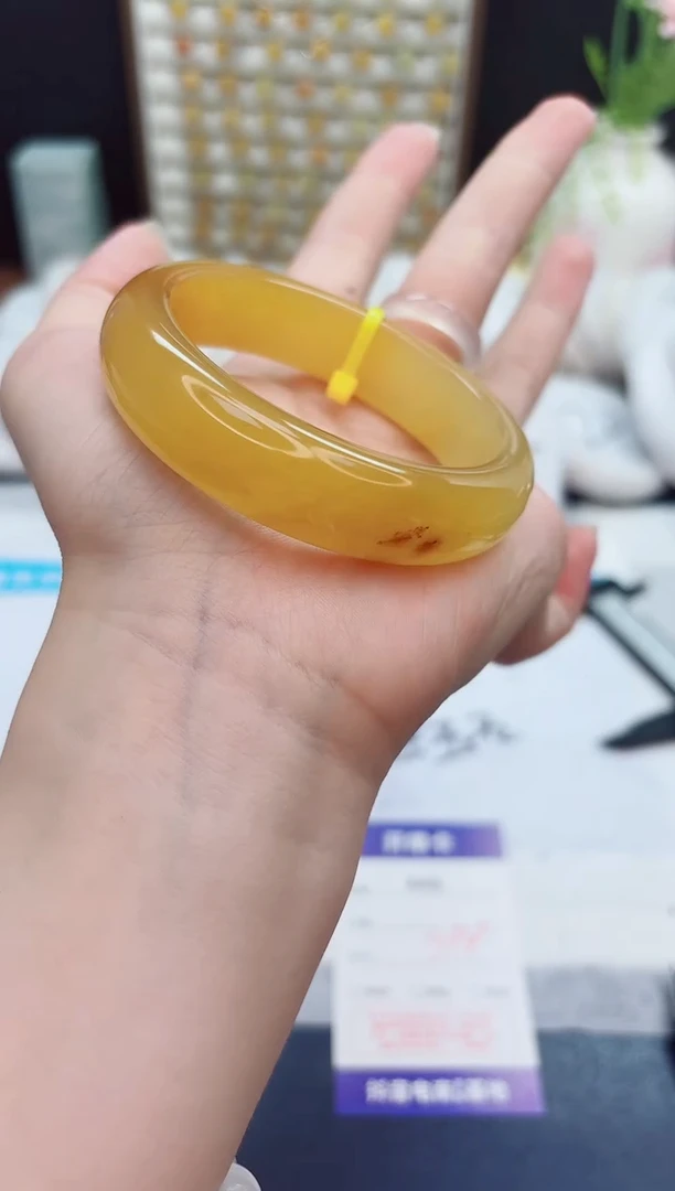 未镶嵌手镯石英质玉446-财气镯-圈口54