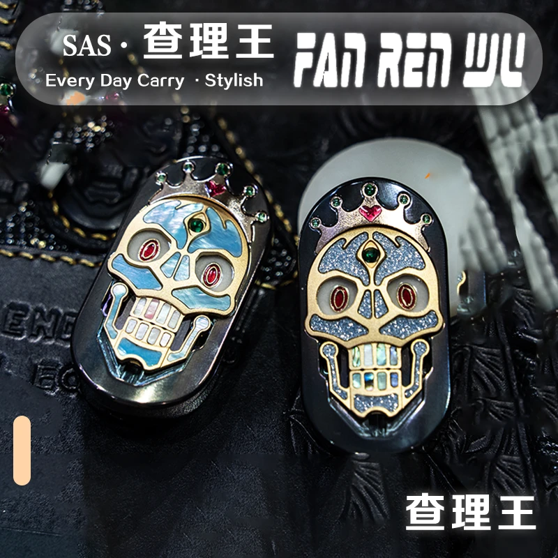 【FAN.R.W】SAS查理王锆彩黑桃K潮玩解压玩具金属潮玩玩具EDC