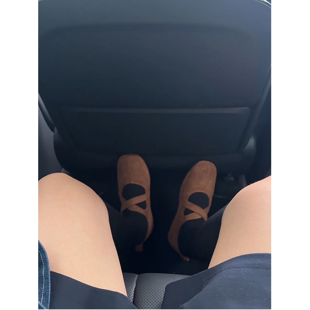 J-2828-1#【炒鸡好穿】小众复古森系时尚百搭交叉玛丽珍单鞋