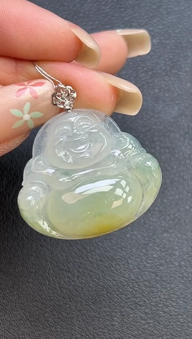 颈饰18K金镶嵌翡翠YM836-2 佛公