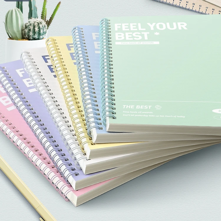 彩色线圈本【晨间轻风】学生笔记本批发大学生高中生笔记本本子