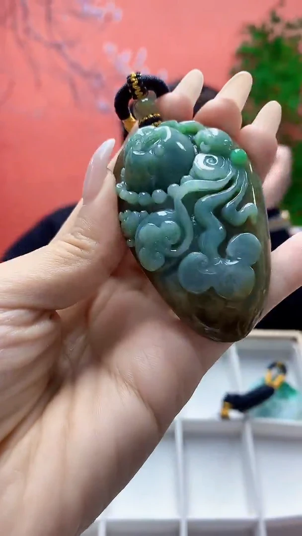 未镶嵌定制翡翠5060ty-毛货挂件173