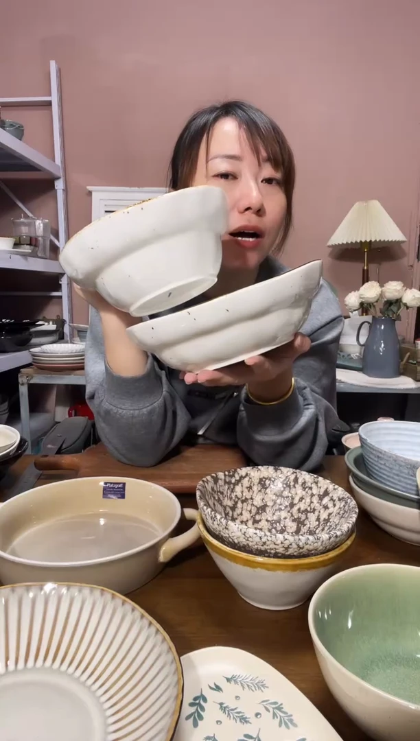 瓷微瑕（2个装）草帽汤碗套装