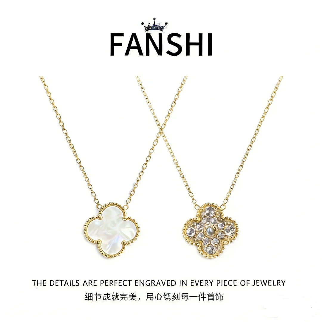 钛钢项链 项链复古宫廷经典饰品简约风气质珐琅千金风两戴女