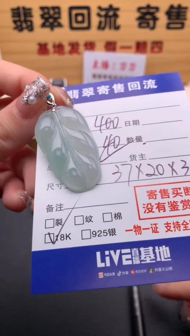 【闪购商品】翡翠颈饰18K金镶嵌21012793