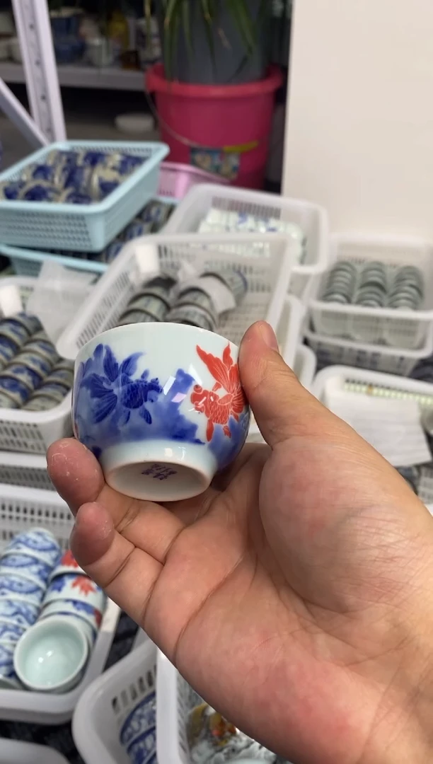 杯景德陶瓷茶具容量约50