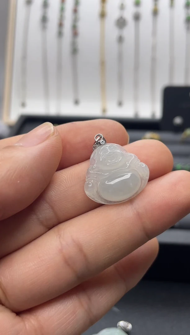 颈饰未镶嵌翡翠纯天然翡翠A货14