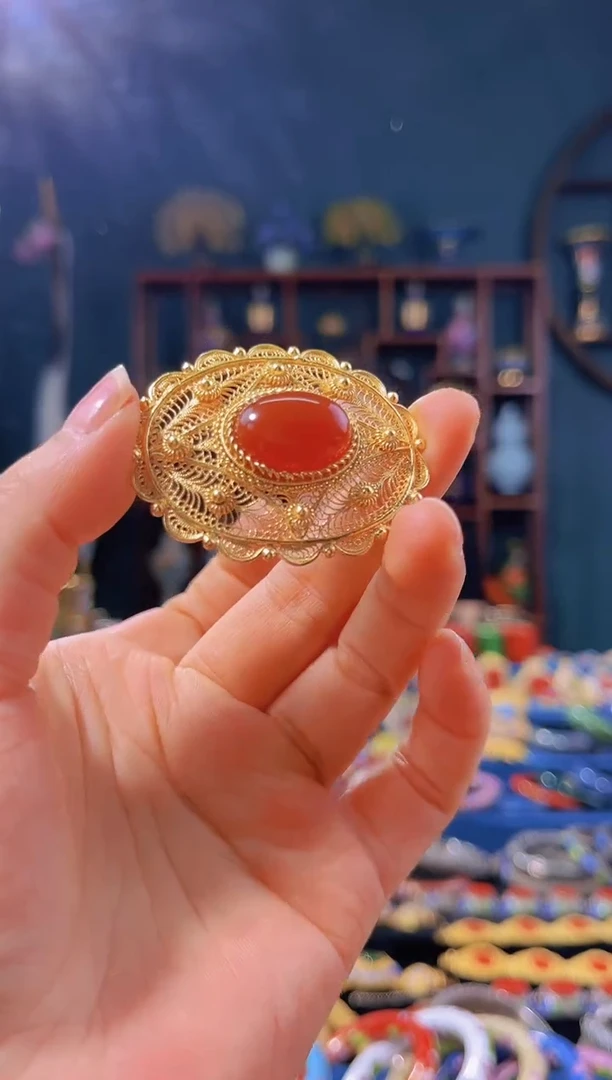 【闪购商品】非遗绝技 花丝胸针吊坠