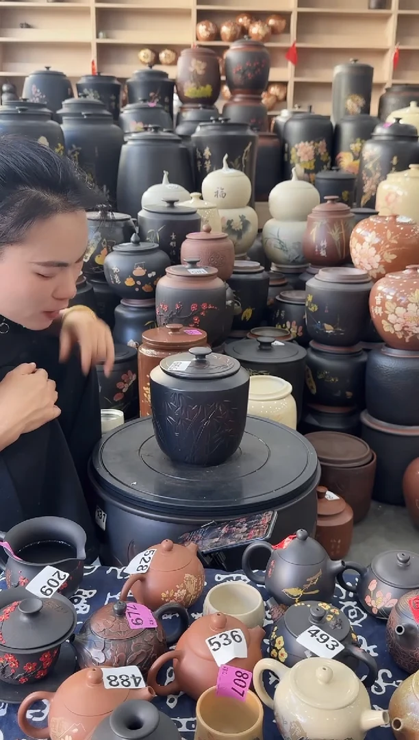 罐瑕疵茶叶罐  方尖竹子  699