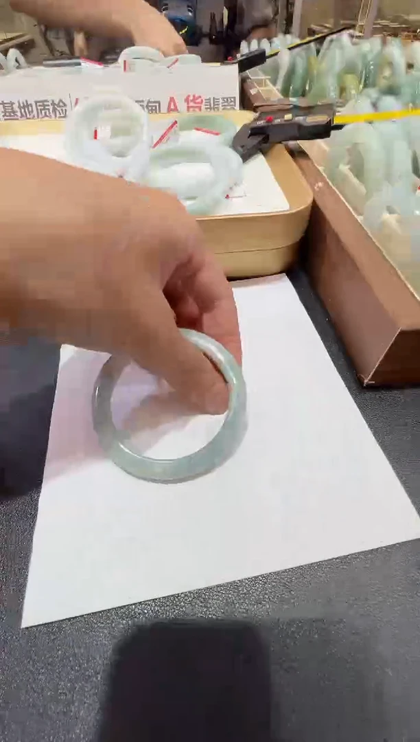 纯天然缅甸A货翡翠手镯55-56mm-464号