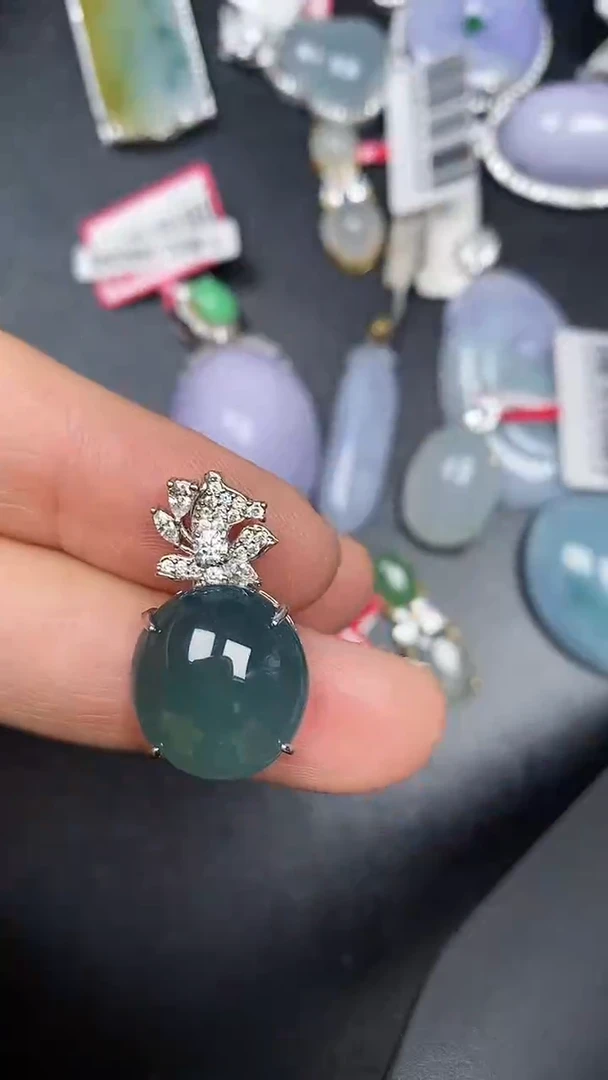 银S925镶嵌戒指翡翠2710