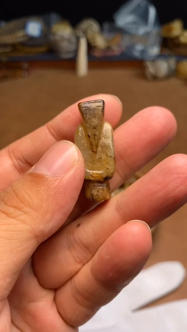 和田玉未镶嵌吊坠(不含链)杂件58-翁仲-有瑕疵