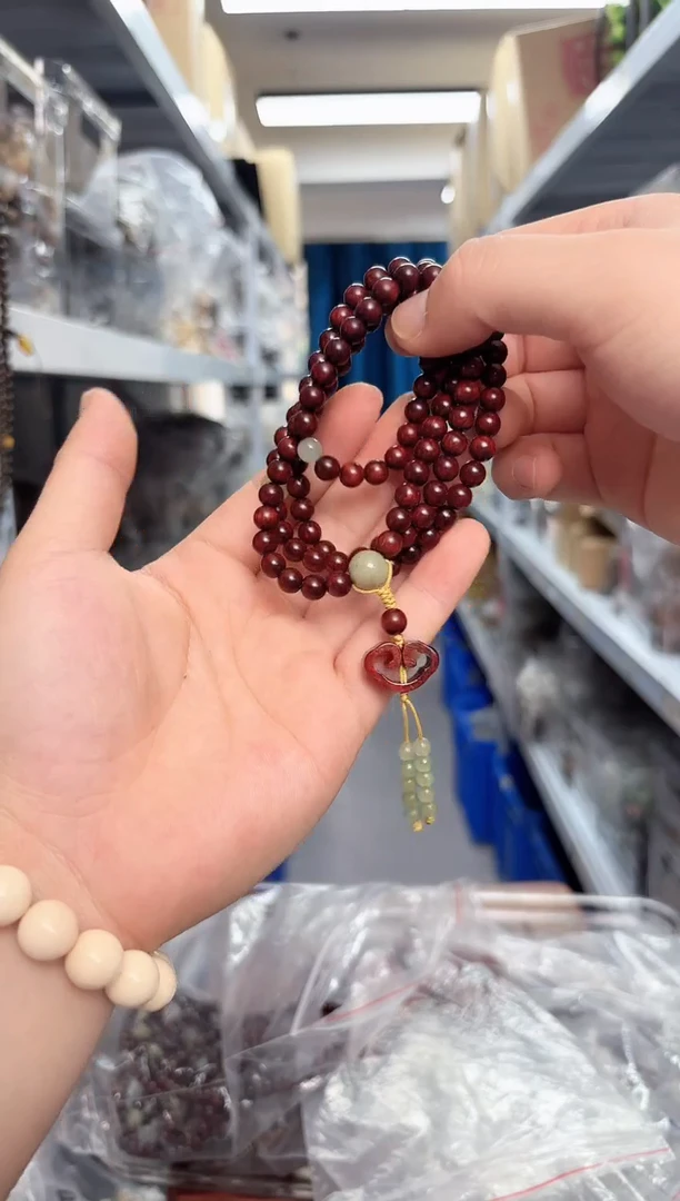 无非金属小叶紫檀祥云款毛衣链一条