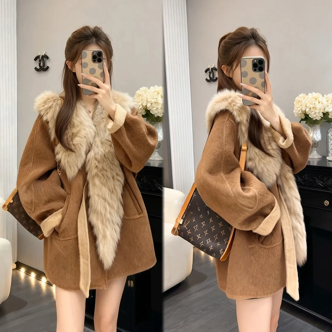 甜美可爱保暖时尚外套女2025秋冬季新款美式百搭休闲宽松加厚棉服