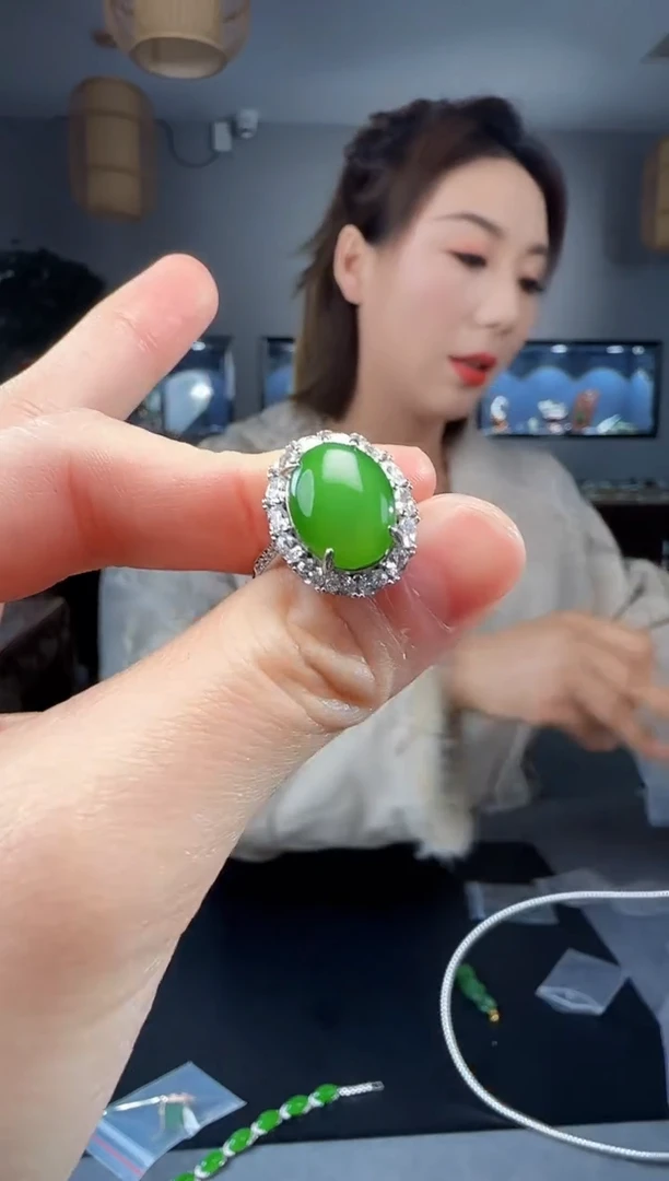 【闪购商品】和田玉戒指银S925镶嵌1