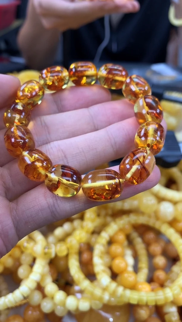 未镶嵌蜜蜡裸石手串