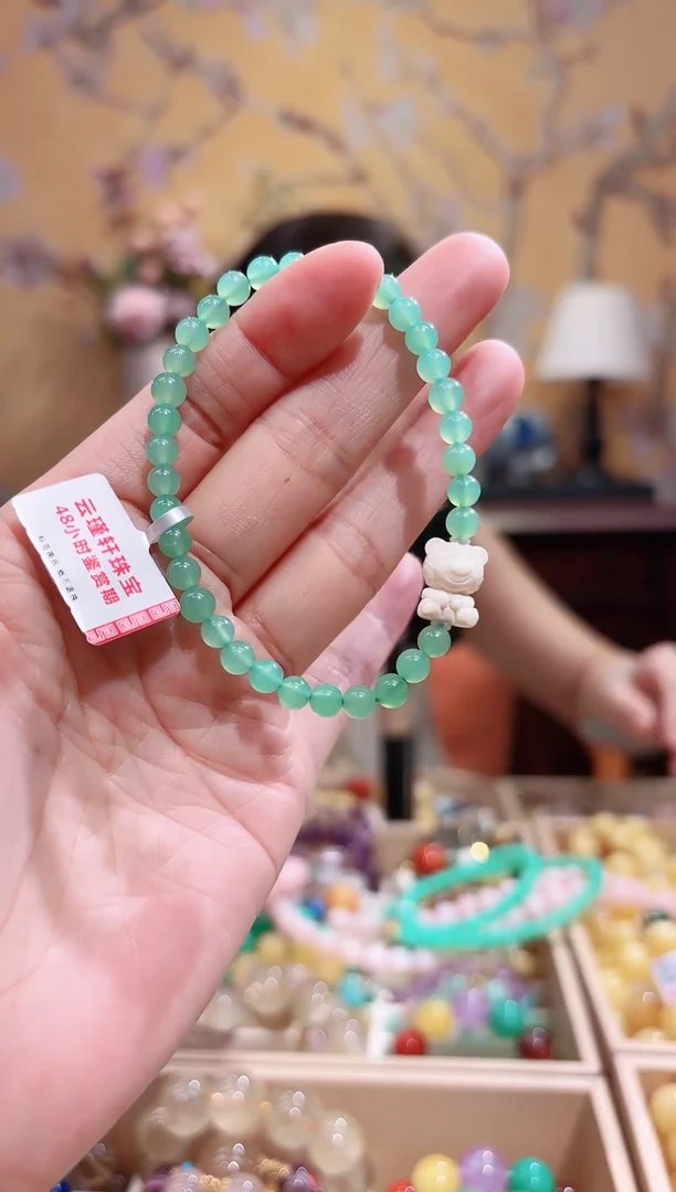 未镶嵌手串石英质玉设计款手串5.3