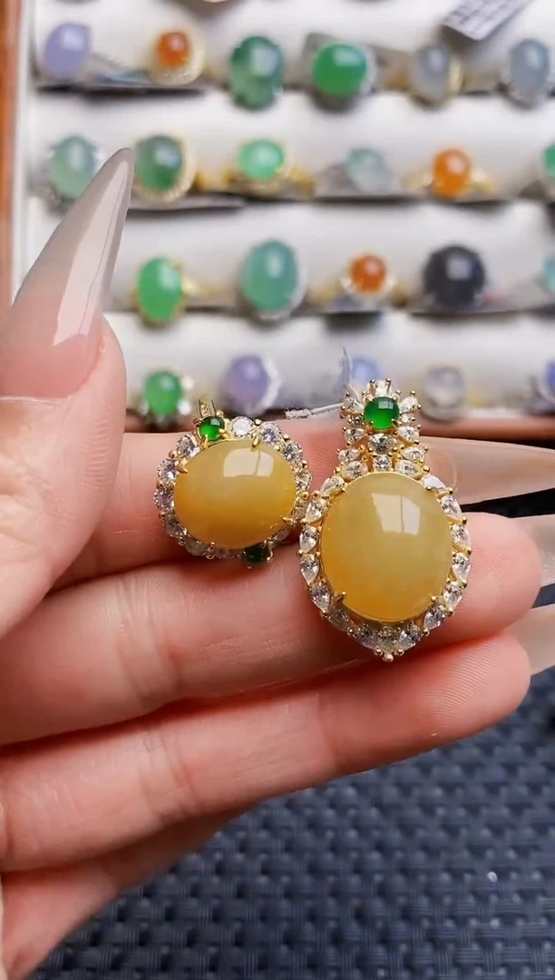 银S925镶嵌戒指翡翠6231