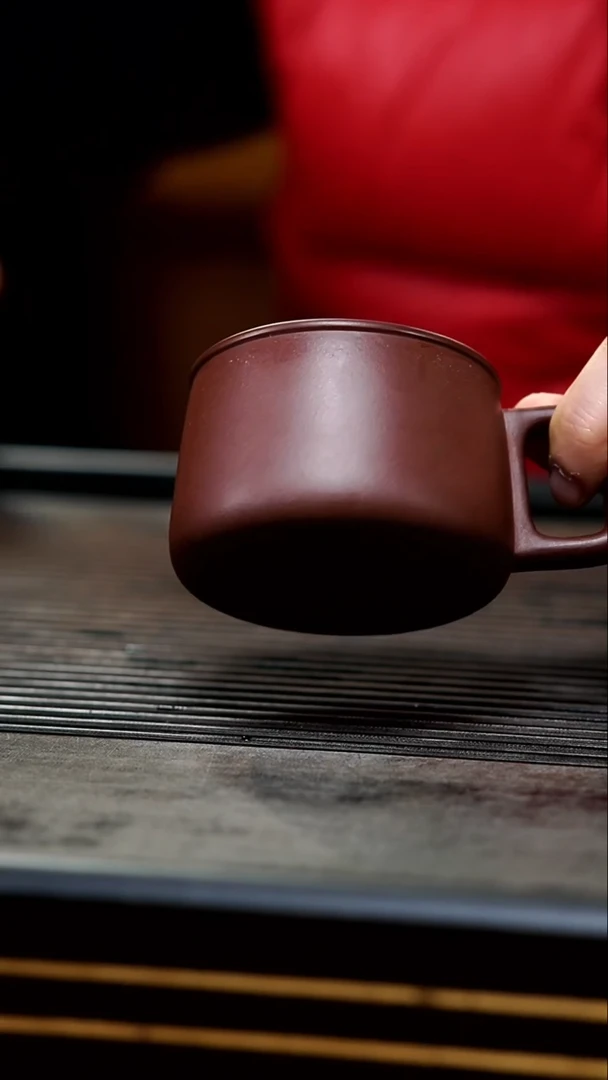 【闪购商品】紫砂茶壶01-底槽清把手马克杯200cc