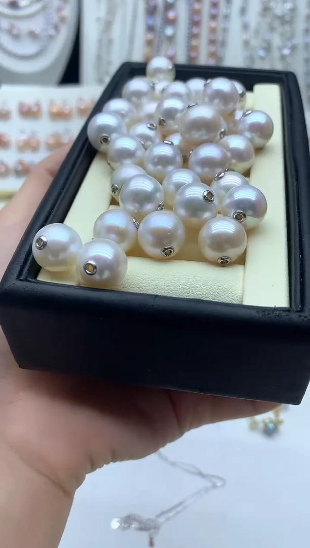 淡水珍珠银S925镶嵌吊坠(不含链)多样性发其一12mm