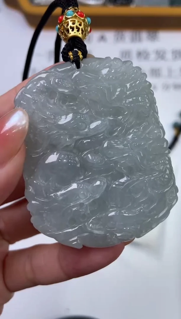翡翠挂件未镶嵌2220254/九龙牌/多样性一件发