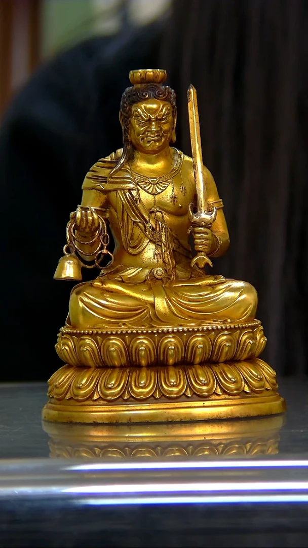 【闪购商品】紫铜鎏金，10分不动尊B20534-Z