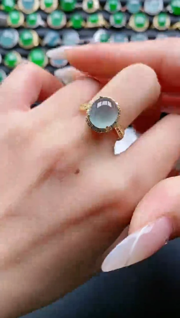 【闪购商品】翡翠戒指银S925镶嵌1111111