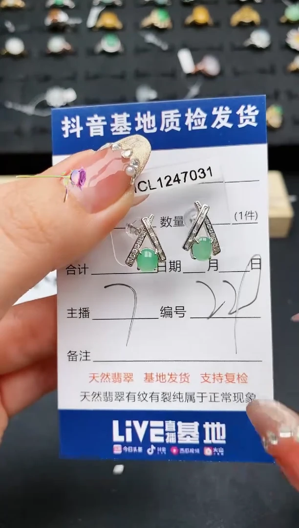 【闪购商品】翡翠耳饰银S925镶嵌...........