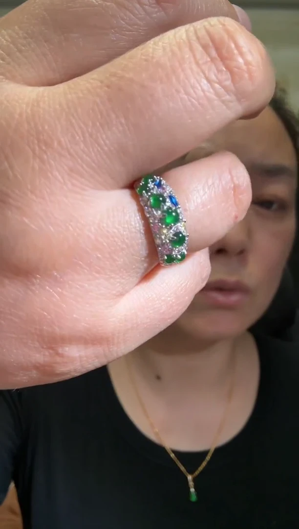 颈饰银S925镶嵌翡翠00006073