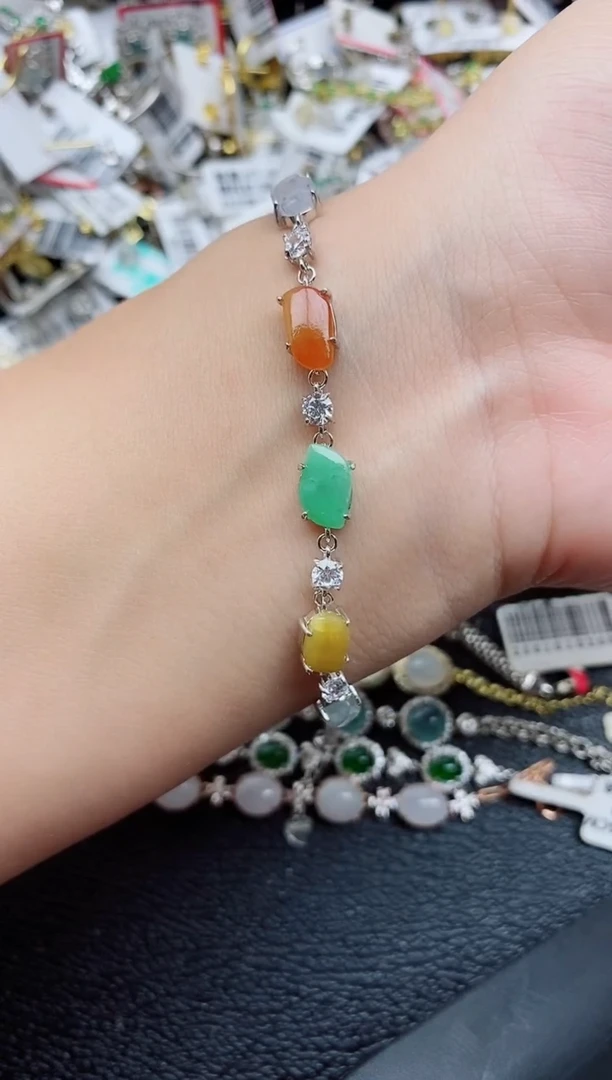 银S925镶嵌戒指翡翠1