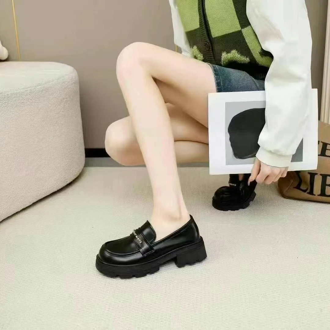 乐福鞋女鞋新款简约百搭小皮鞋子搭配裙子3610-2