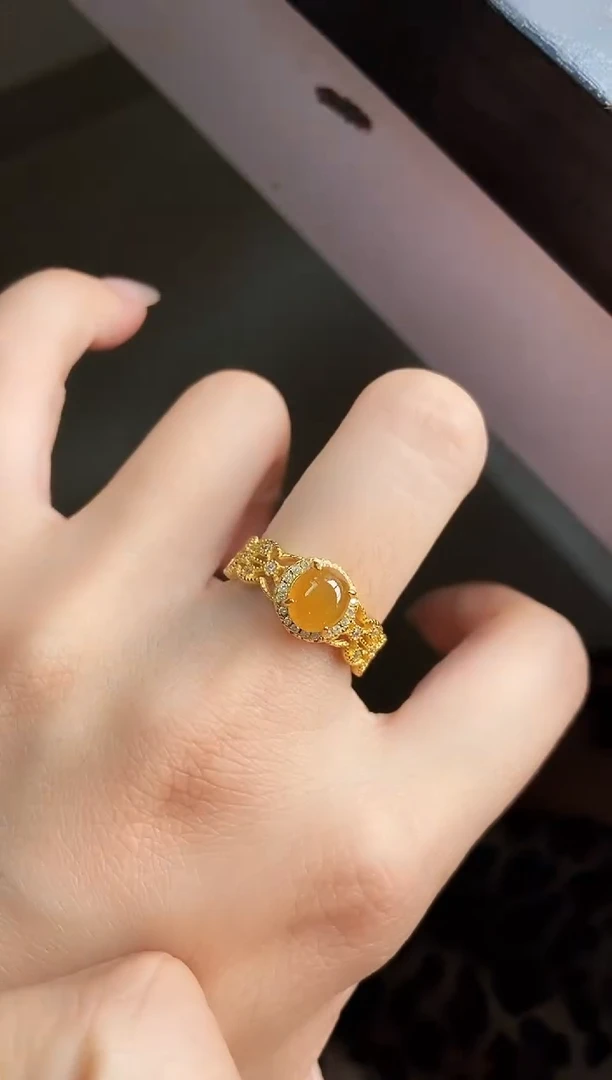 银S925镶嵌戒指翡翠12