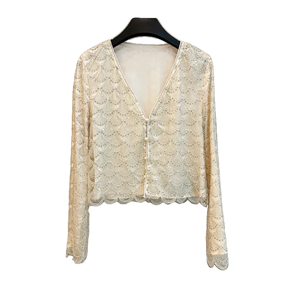 Nikyria【美人鱼】时尚潮流高奢性感宽松女士开衫长袖短款外套