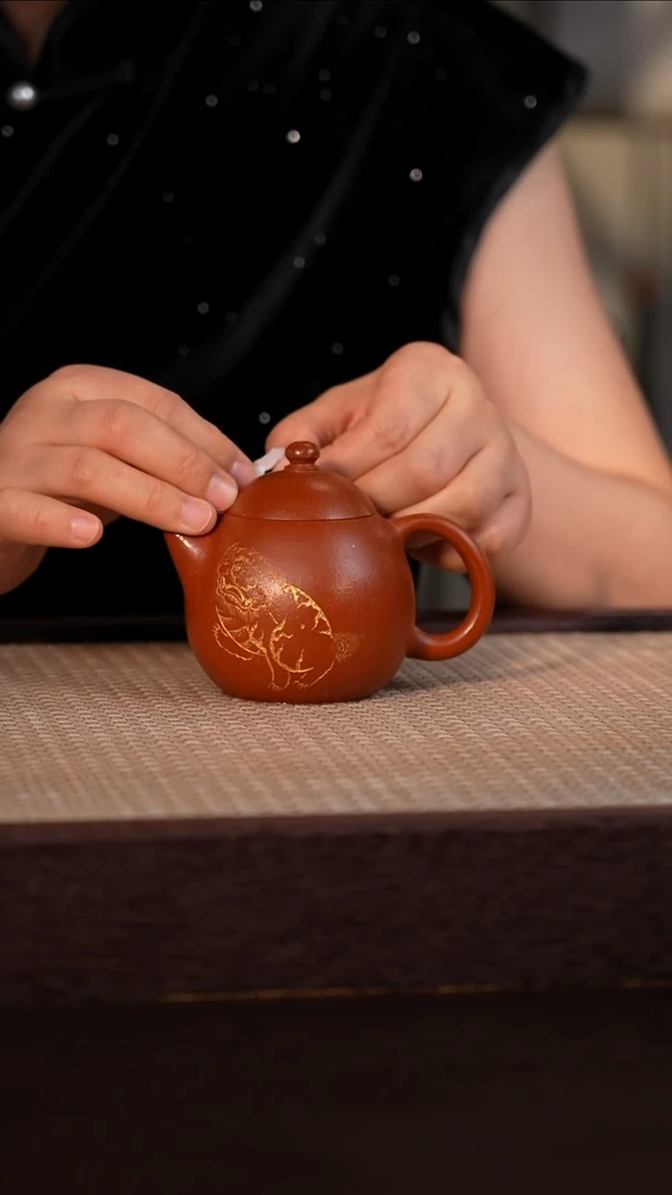 茶壶紫砂粗砂朱泥 170cc
