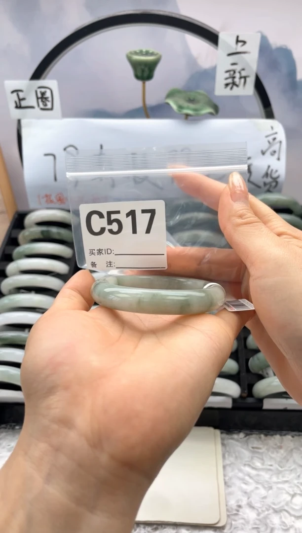 石英质玉（天山翠）手镯未镶嵌C517