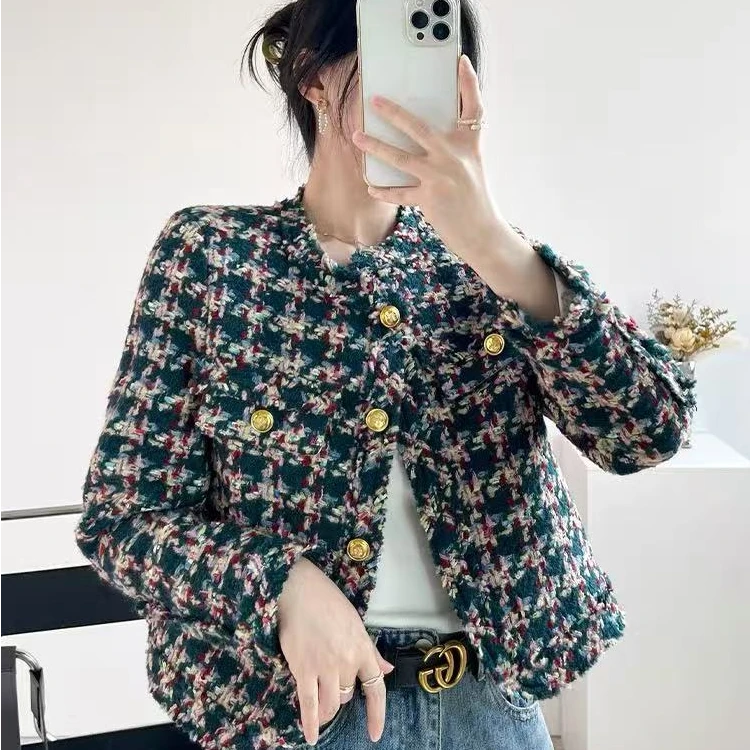 【付总】 气质简约设计时尚小香风外套--M195