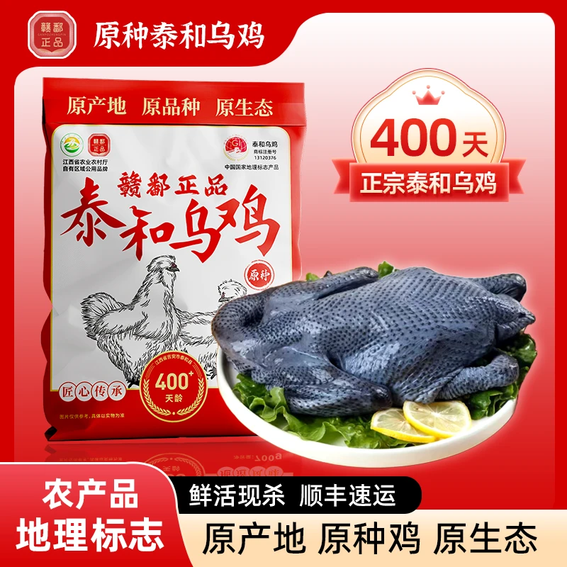 赣鄱正品正宗泰和乌鸡乌骨鸡散养400天农家土鸡白羽鸡老母鸡顺丰