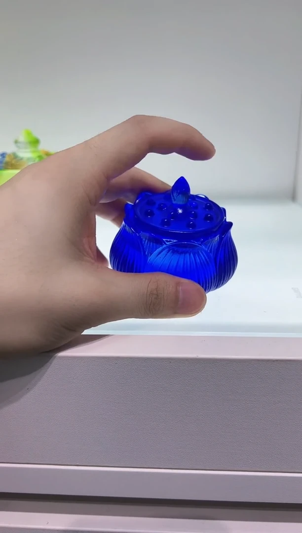 琉璃手工艺品古法琉璃莲花供水杯摆件