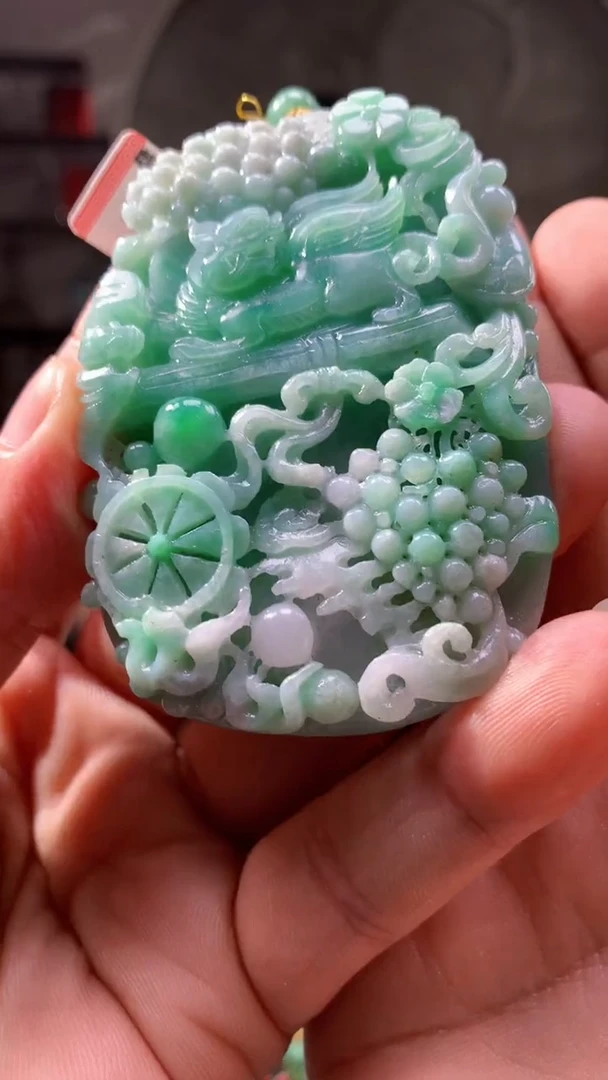 定制翡翠未镶嵌1097hn-毛货挂件19